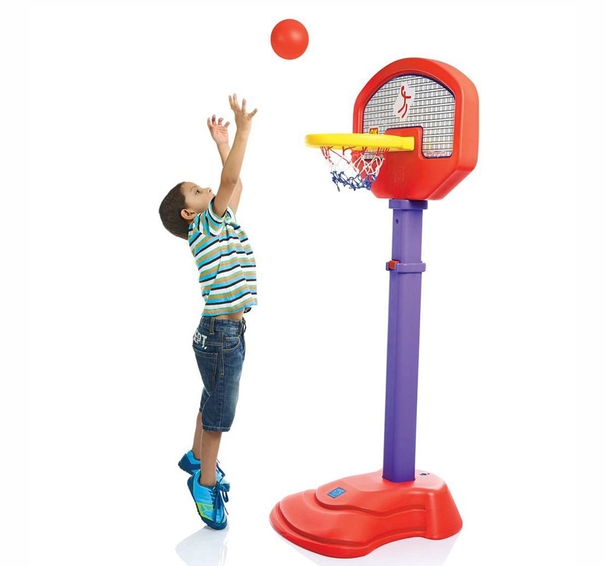 Ok Play Basket Ball Basket Ball Game Set for Kids Plastic Red 5Y+