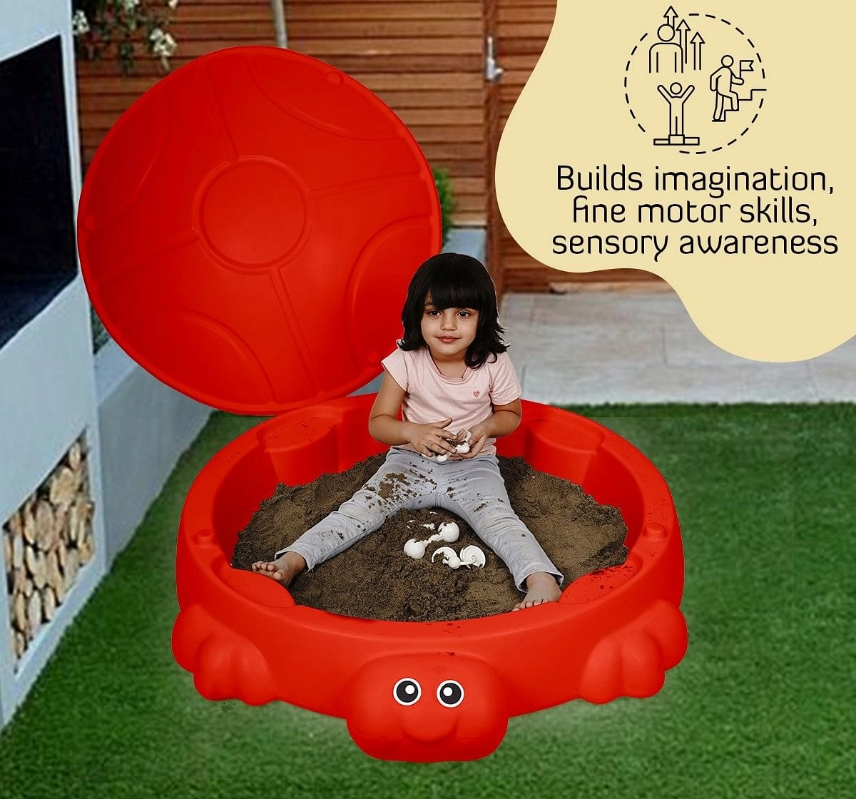 Ok Play Sand Pit Junior Bath Tub Swimming pool tub Plastic Red 3Y+