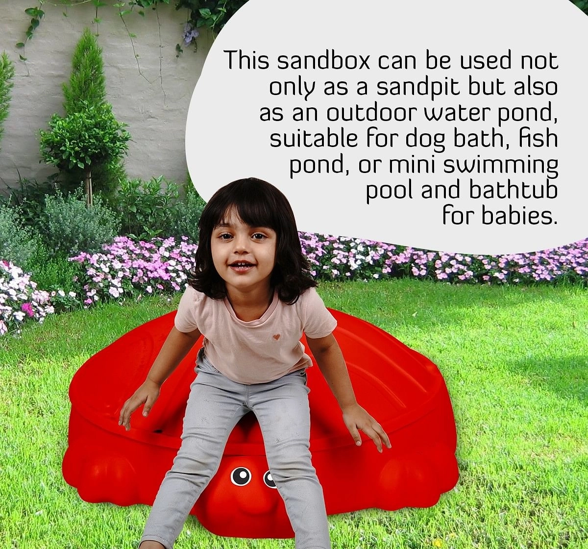 Ok Play Sand Pit Junior Bath Tub Swimming pool tub Plastic Red 3Y+