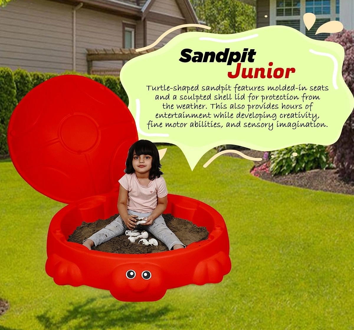 Ok Play Sand Pit Junior Bath Tub Swimming pool tub Plastic Red 3Y+