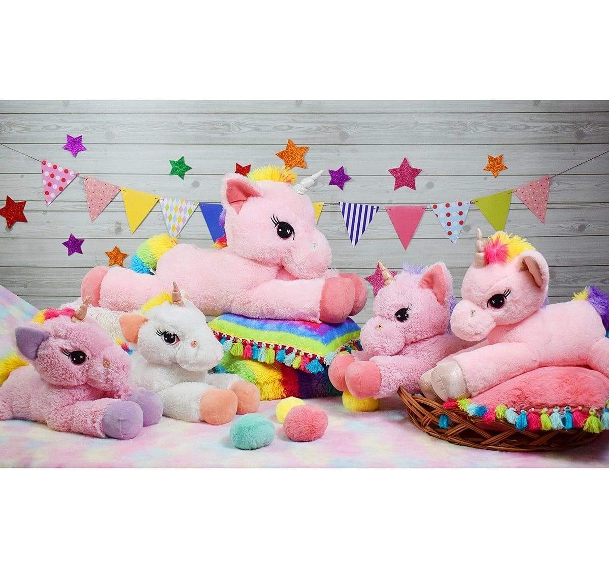 Mirada 52cm floppy unicorn with purple paws Multicolor 3Y+