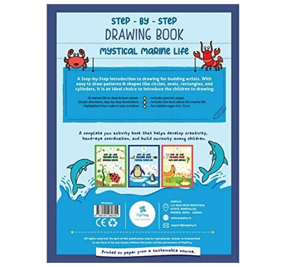 PepPlay Step by Step Drawing Book Mystical Marine Life 4Y+