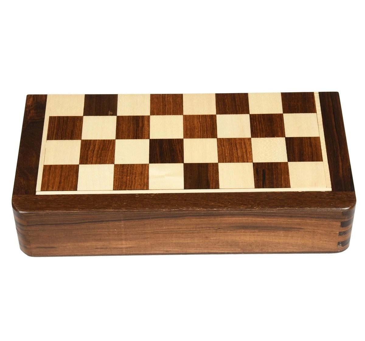 Hamleys 10 inches Wooden Travel Folding Sheesham Magnetic Chess Set for Kids 5Y+, Multicolour