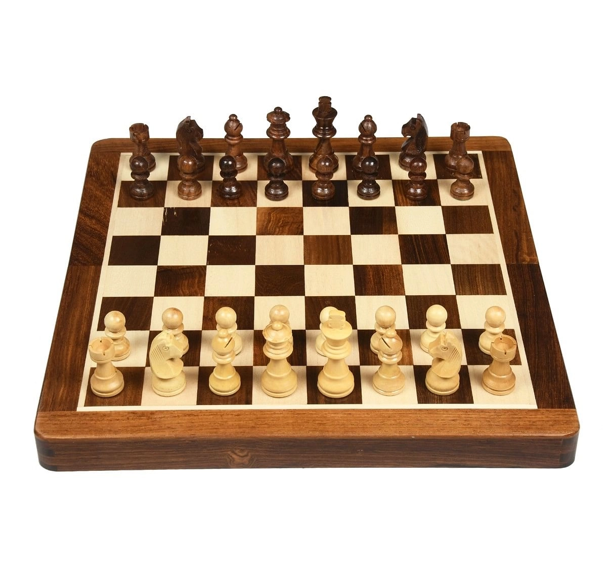 Hamleys 12 inches Wooden Travel Folding Sheesham Magnetic Chess Set for Kids 5Y+, Multicolour
