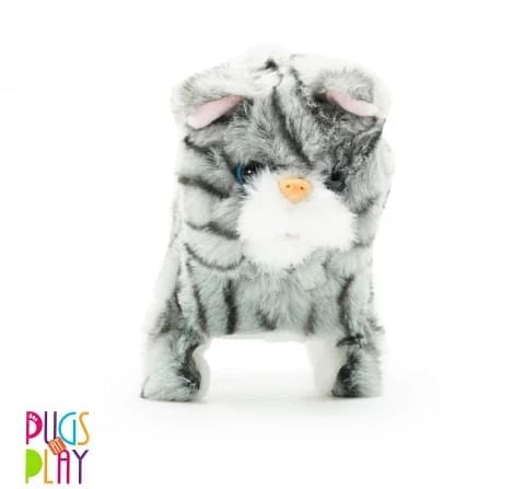 Fuzzbuzz Huggable Cuddly Zoe Walking Cat Stuffed Toy, Soft Toys For Kids, Cute Plushies Purple, Multicolour, 3Y+