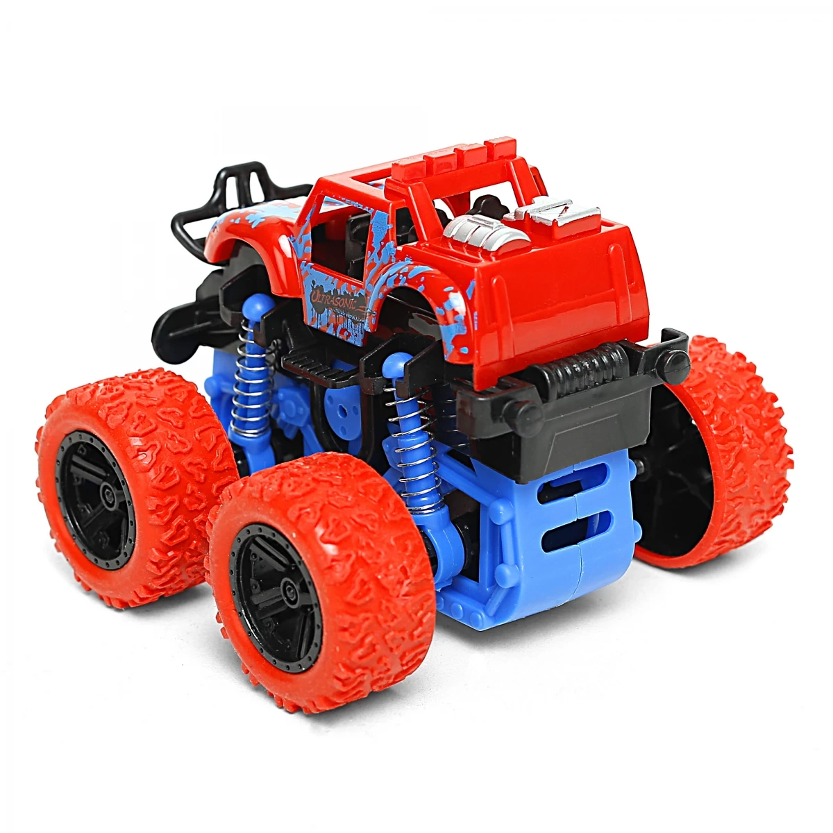 Ralleyz Friction Toy Car With Grip Wheels 4 Wheel Drive Force Amazing Kids Play Mini Toy Car Red 6Y+