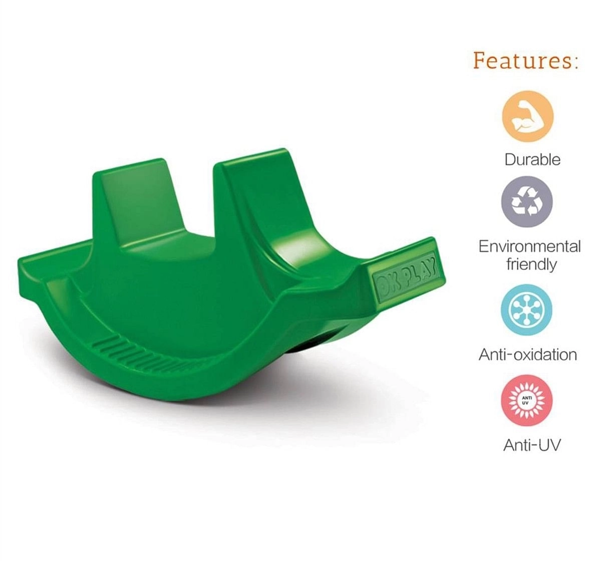 Ok Play 3 Way Rocker for Kids Plastic Boat Ride On Toy Green 3Y+
