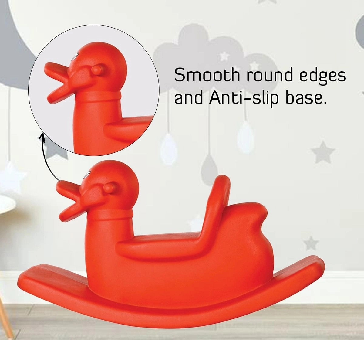 Ok Play Duck Rocker for Kids Rocking Duck Red 3Y+