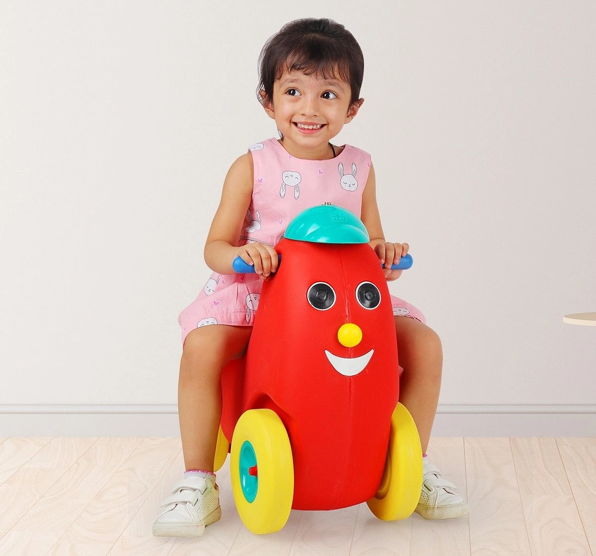 Ok Play Humpty Dumpty Push Rider for Kids Pony Ride On Toy with Curved Seat Multicolor 3Y+