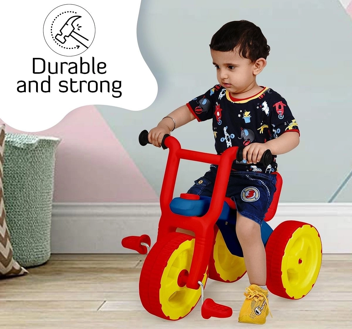 Ok Play Pacer Tricycle for Kids Ride On Bicycle Multicolor 3Y+