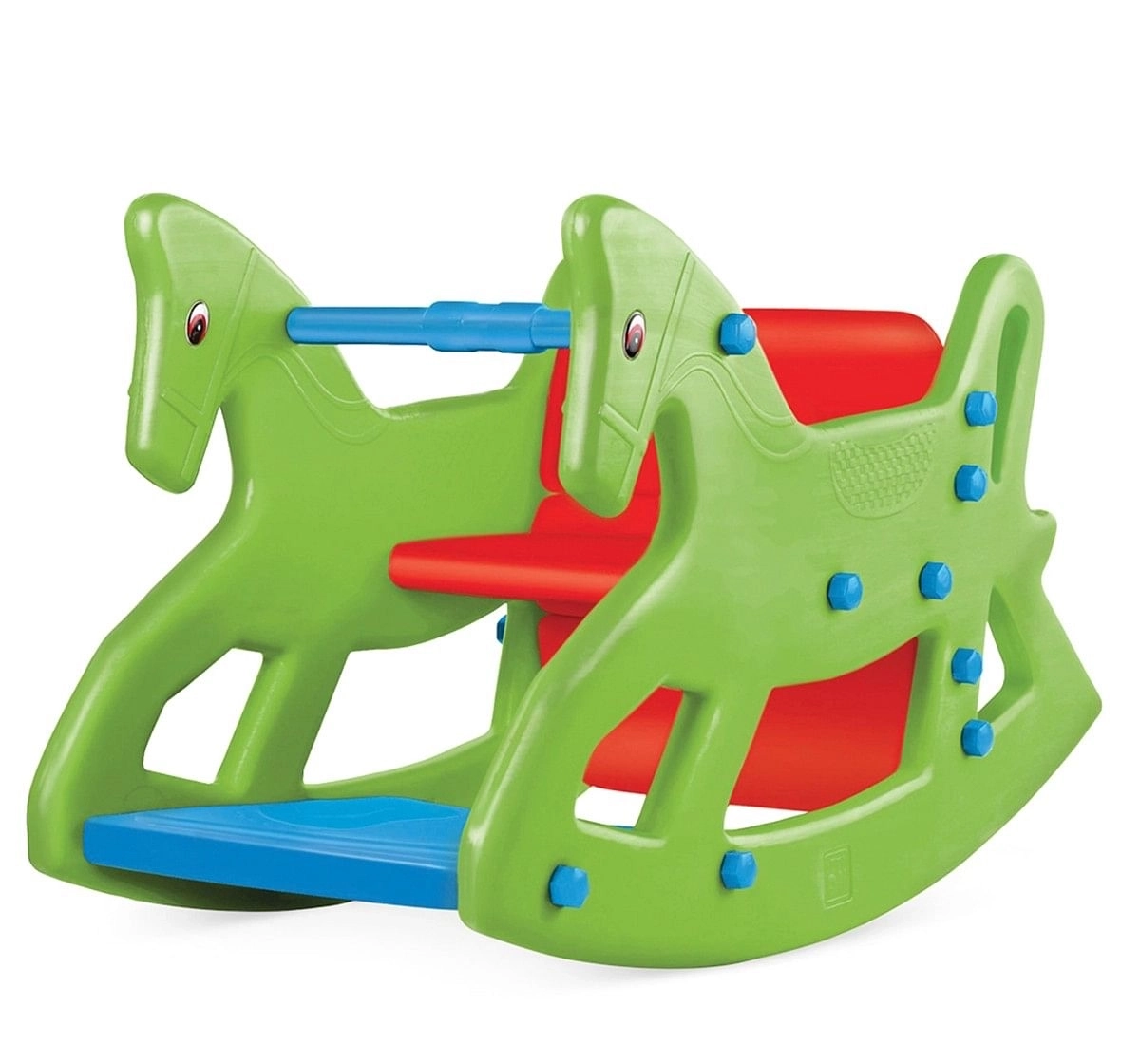 Ok Play Roxy 2-IN-1 Rocking Chair Rocking Plastic Chair Rocker and Bouncer Green 3Y+