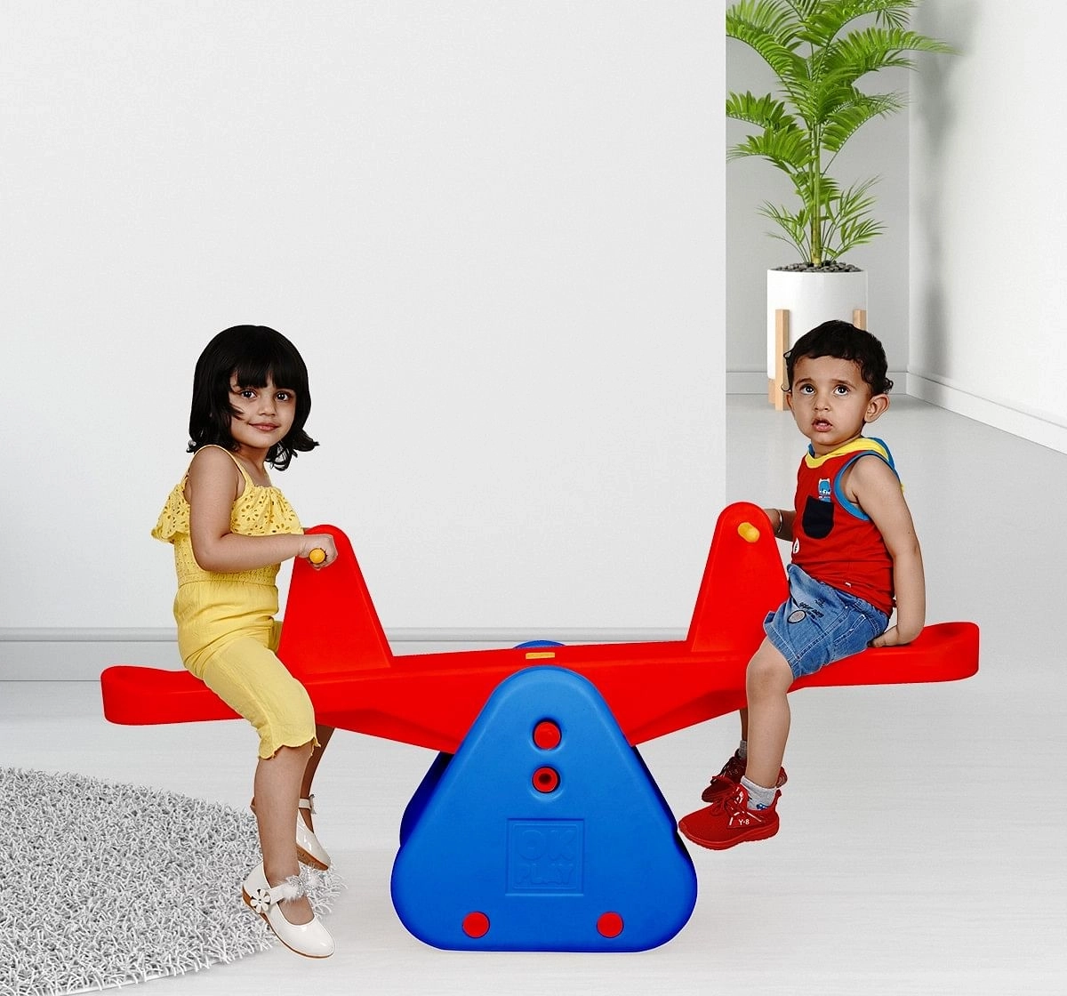 Ok Play See Saw Rocker for Kids Jhulla Mulitcolor 3Y+