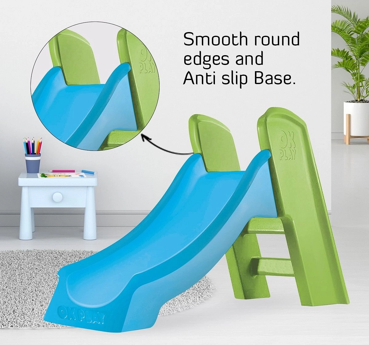 Ok Play Slide Ladder Kids Babies Slide Multicolor 18M+