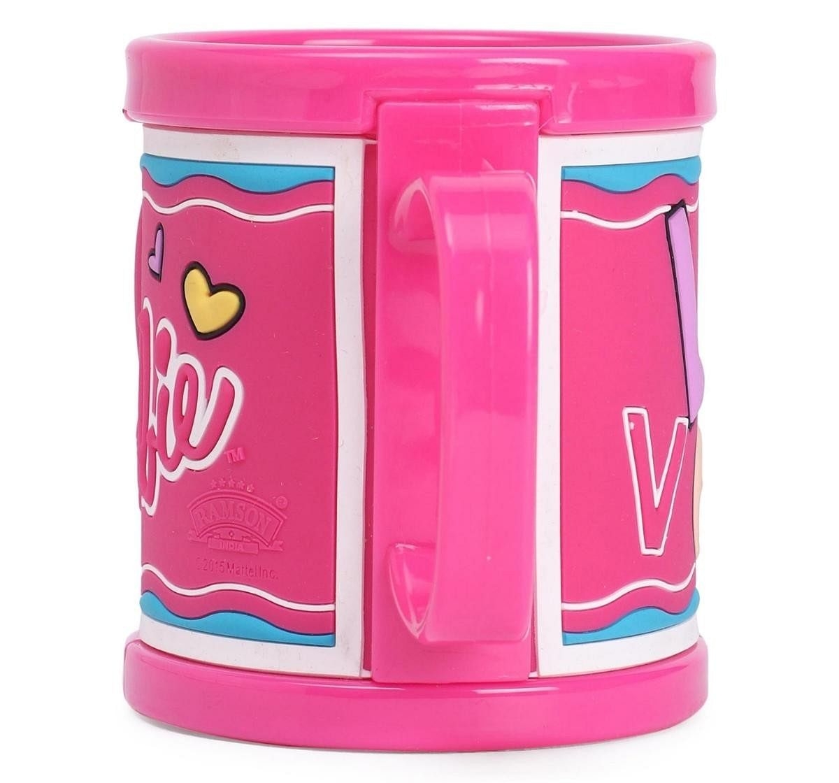 Ramson Barbie Plastic Embossed Mug 10oz Pink 2Y+