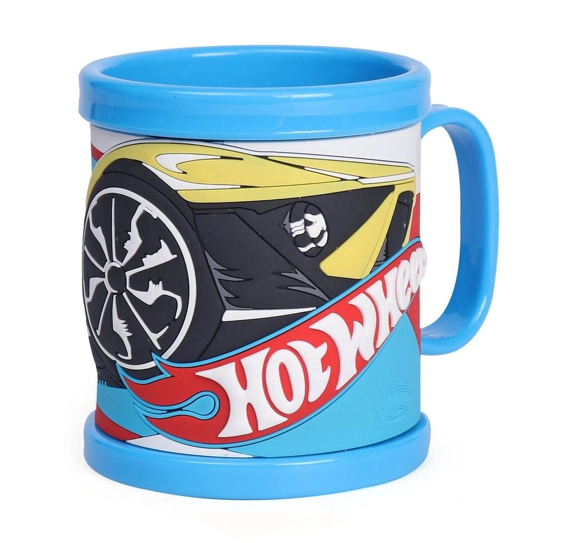 Ramson Hotwheels Plastic Embossed Mug 10oz Blue 2Y+