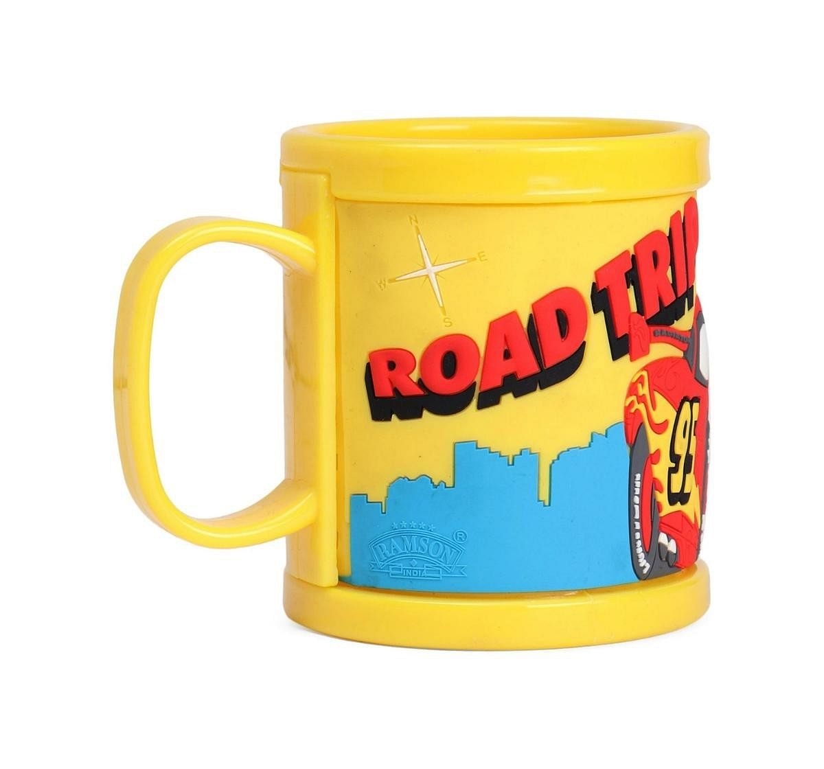 Ramson Cars Plastic Embossed Mug 10oz Yellow 2Y+