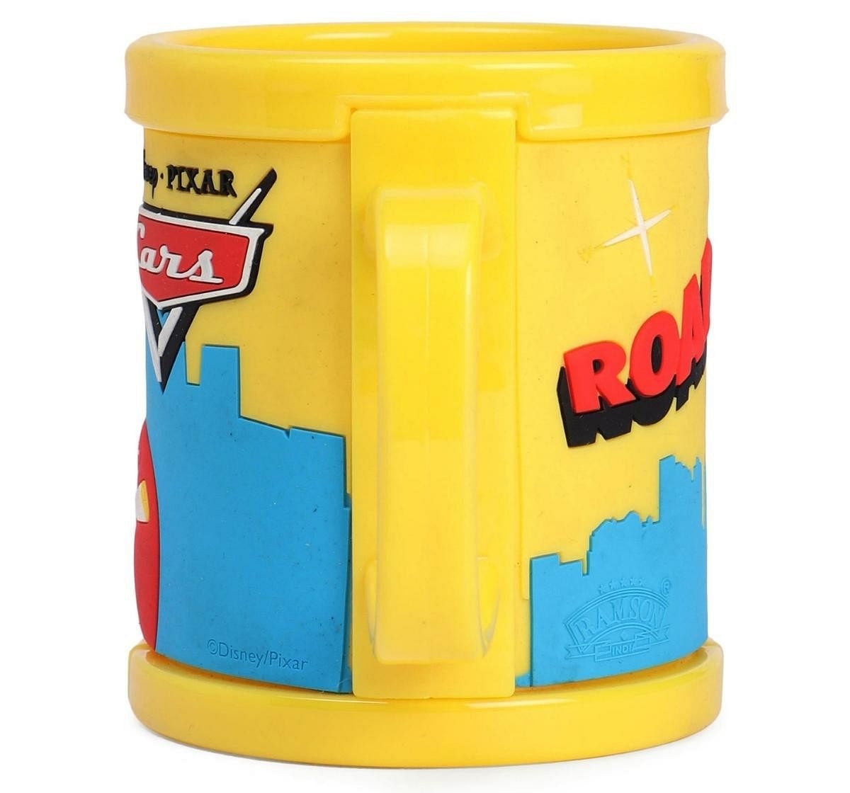 Ramson Cars Plastic Embossed Mug 10oz Yellow 2Y+