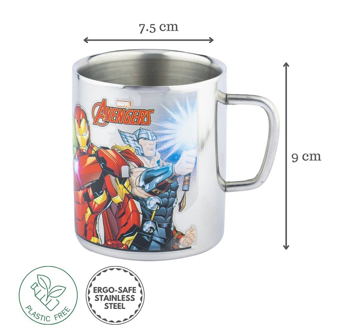 Ramson Avengers Ergo Safe Coloured Double Wall Mug Silver 2Y+