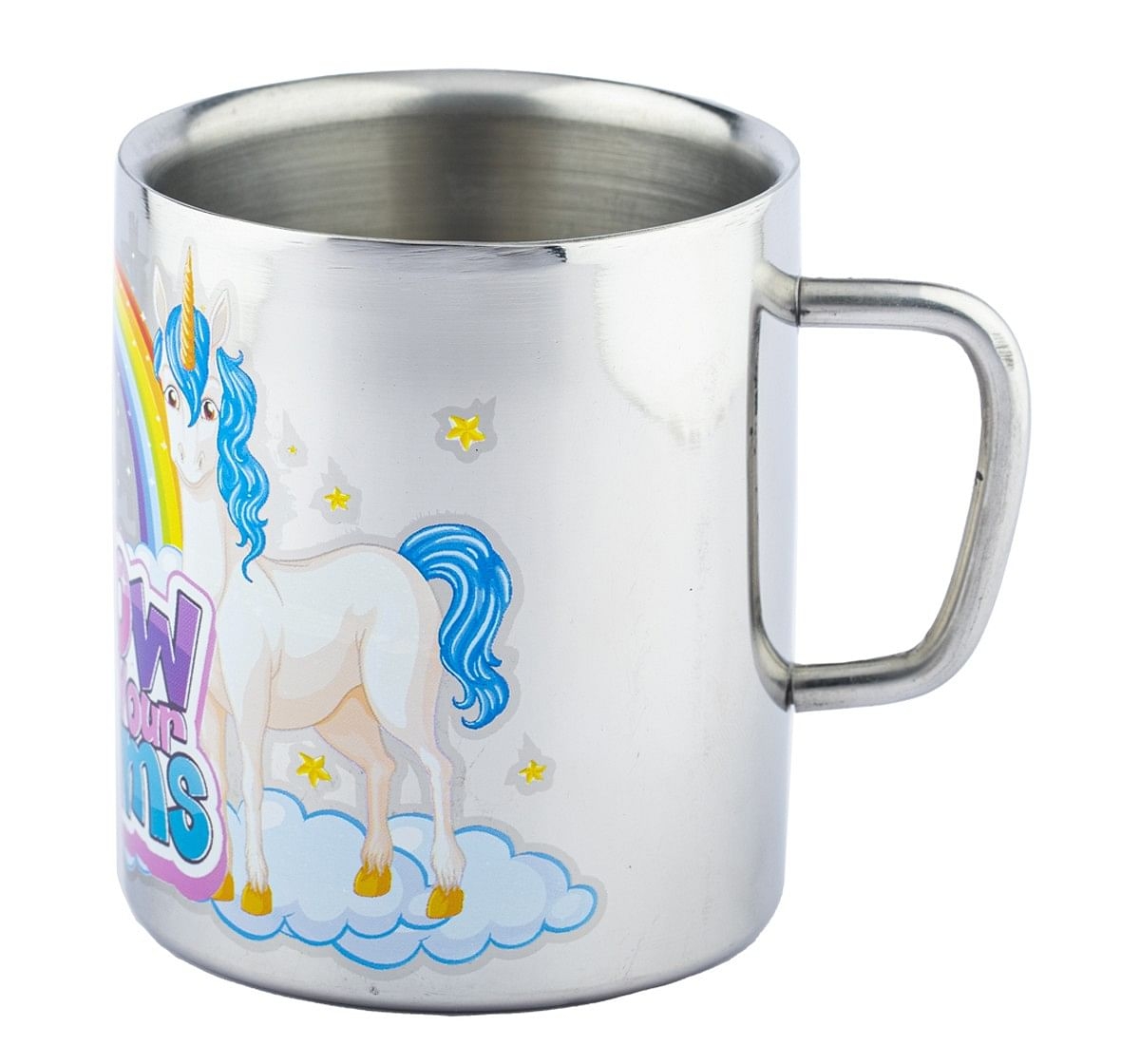 Ramson Unicorn Ergo Safe Coloured Double Wall Mug Silver 2Y+