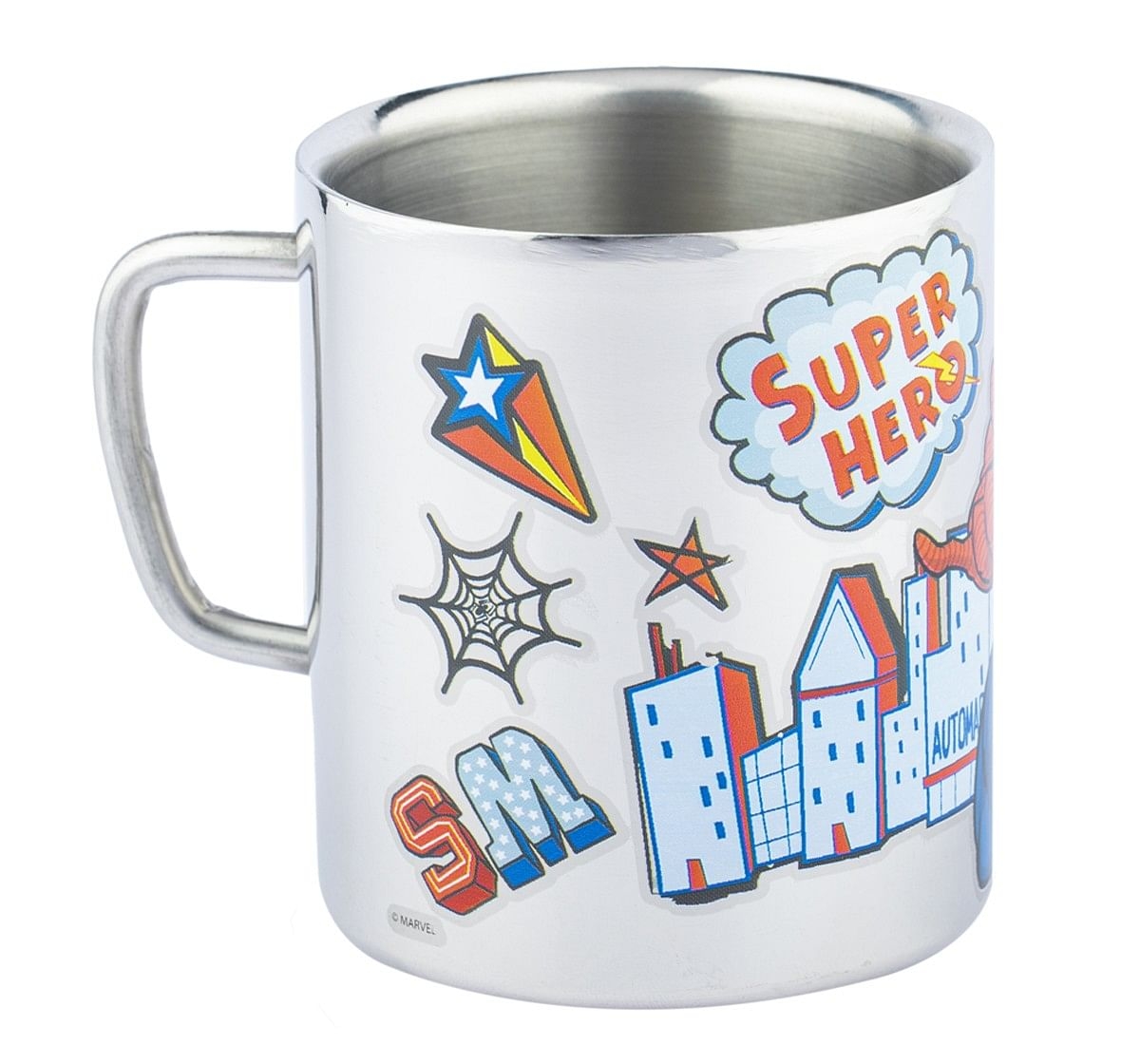 Ramson Spiderman Ergo Safe Coloured Double Wall Mug Silver 2Y+