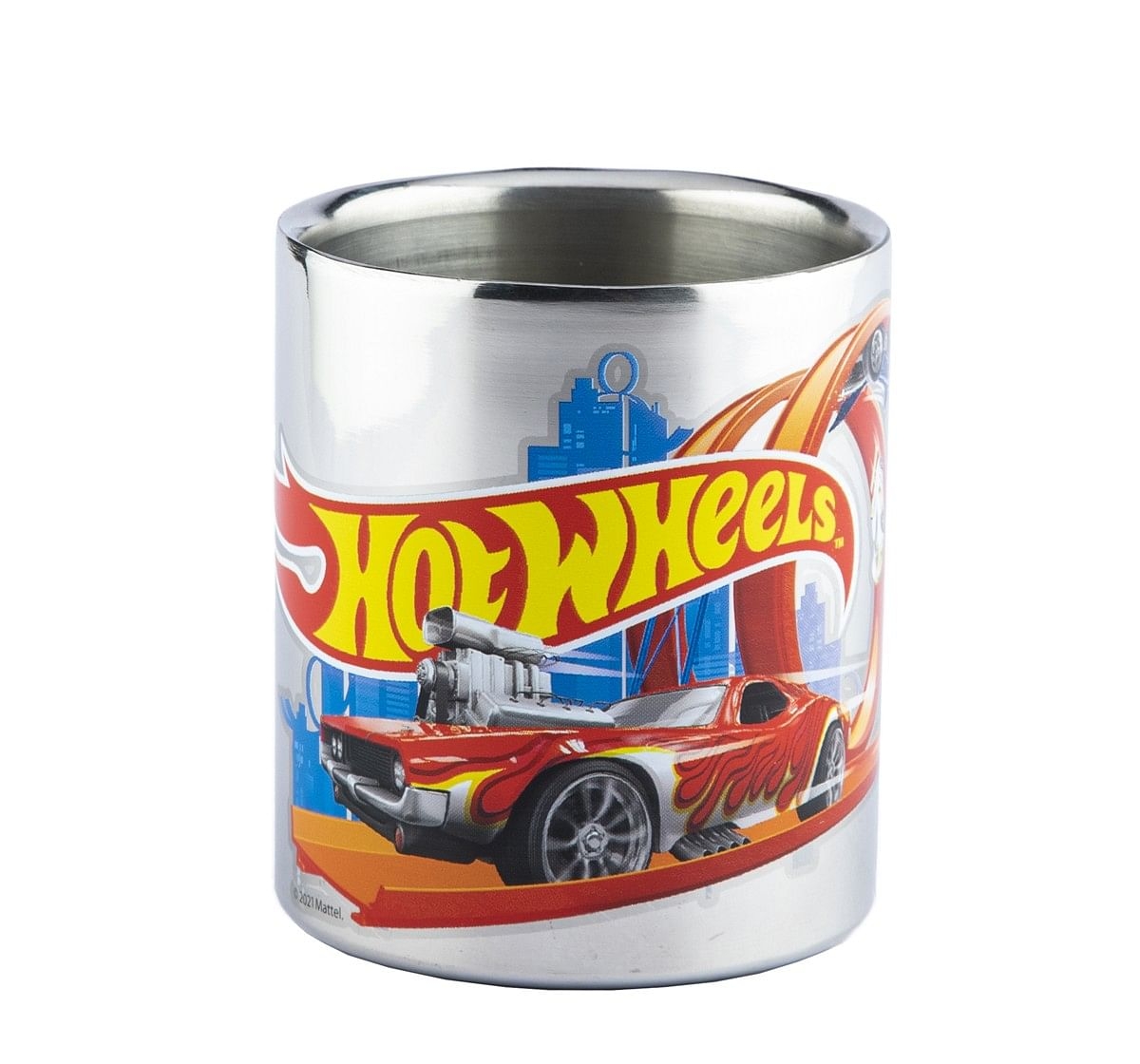 Ramson Hotwheels Ergo Safe Coloured Double Wall Mug Silver 2Y+