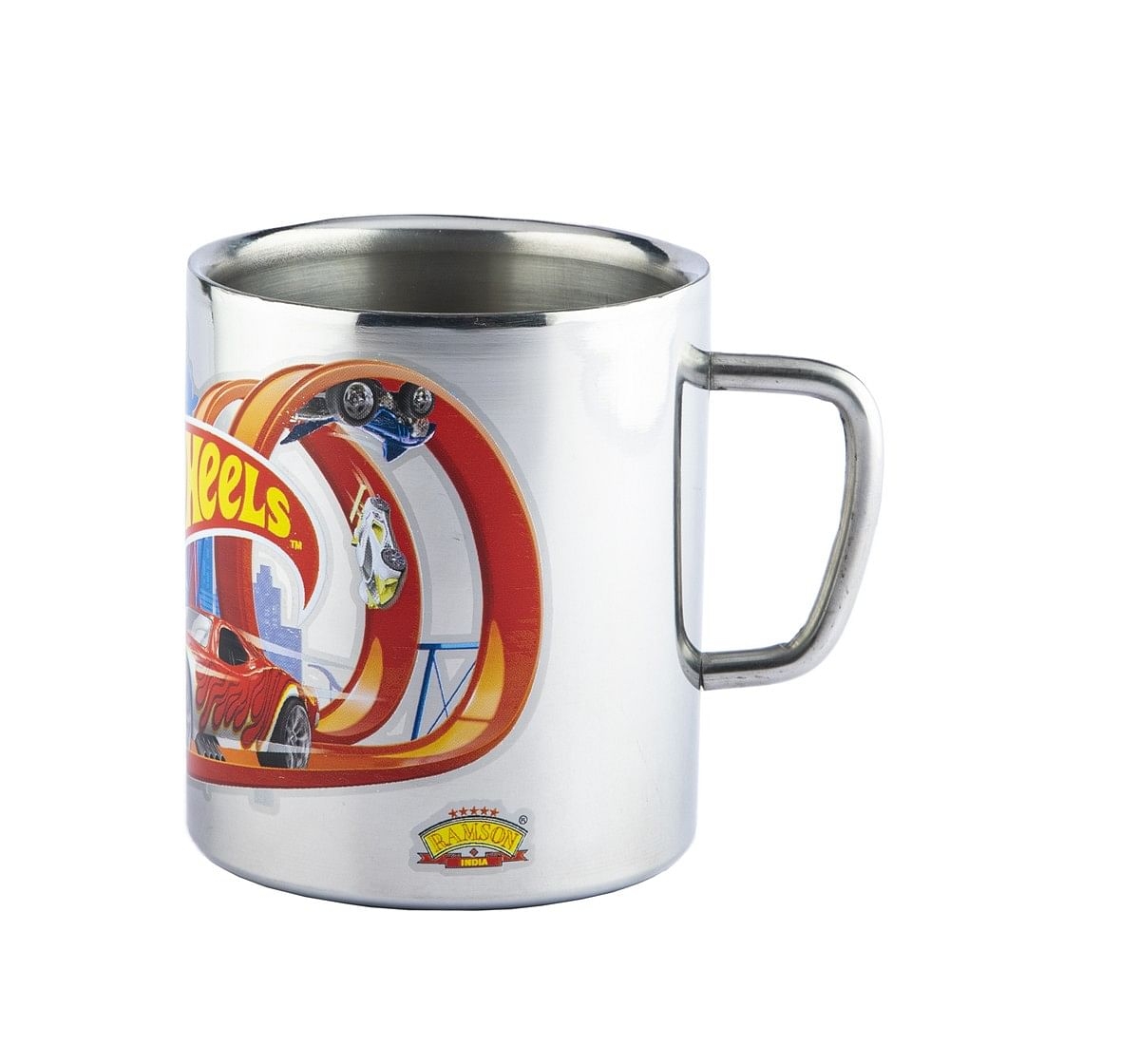 Ramson Hotwheels Ergo Safe Coloured Double Wall Mug Silver 2Y+