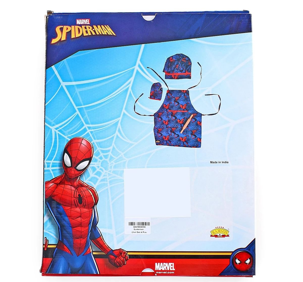 Ramson Spiderman Chef Apron set of 4 pieces with free Mask Multicolor 2Y+