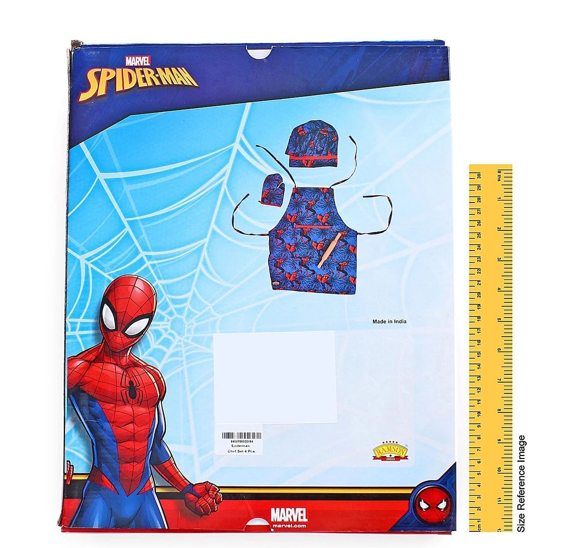 Ramson Spiderman Chef Apron set of 4 pieces with free Mask Multicolor 2Y+