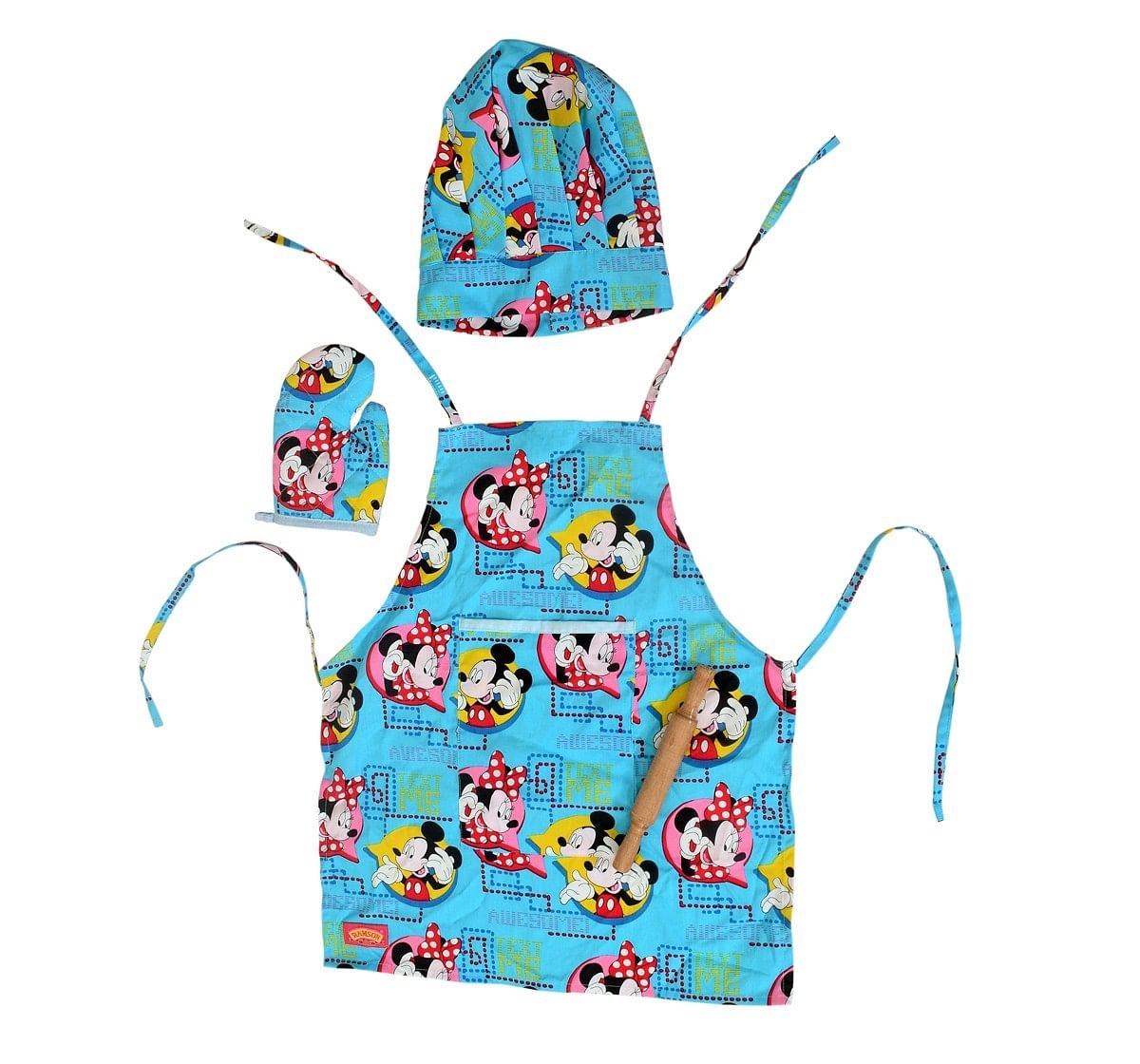 Ramson Mickey Chef Apron set of 4 pieces with free Mask Multicolor 2Y+