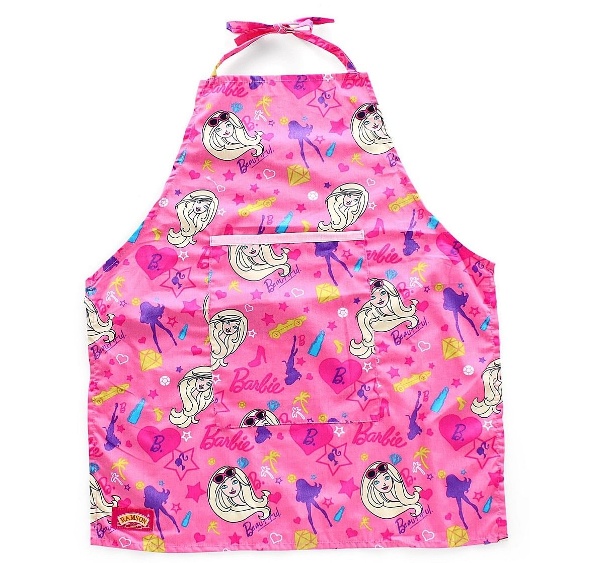 Ramson Barbie Chef Apron set of 4 pieces with free Mask Multicolor 2Y+