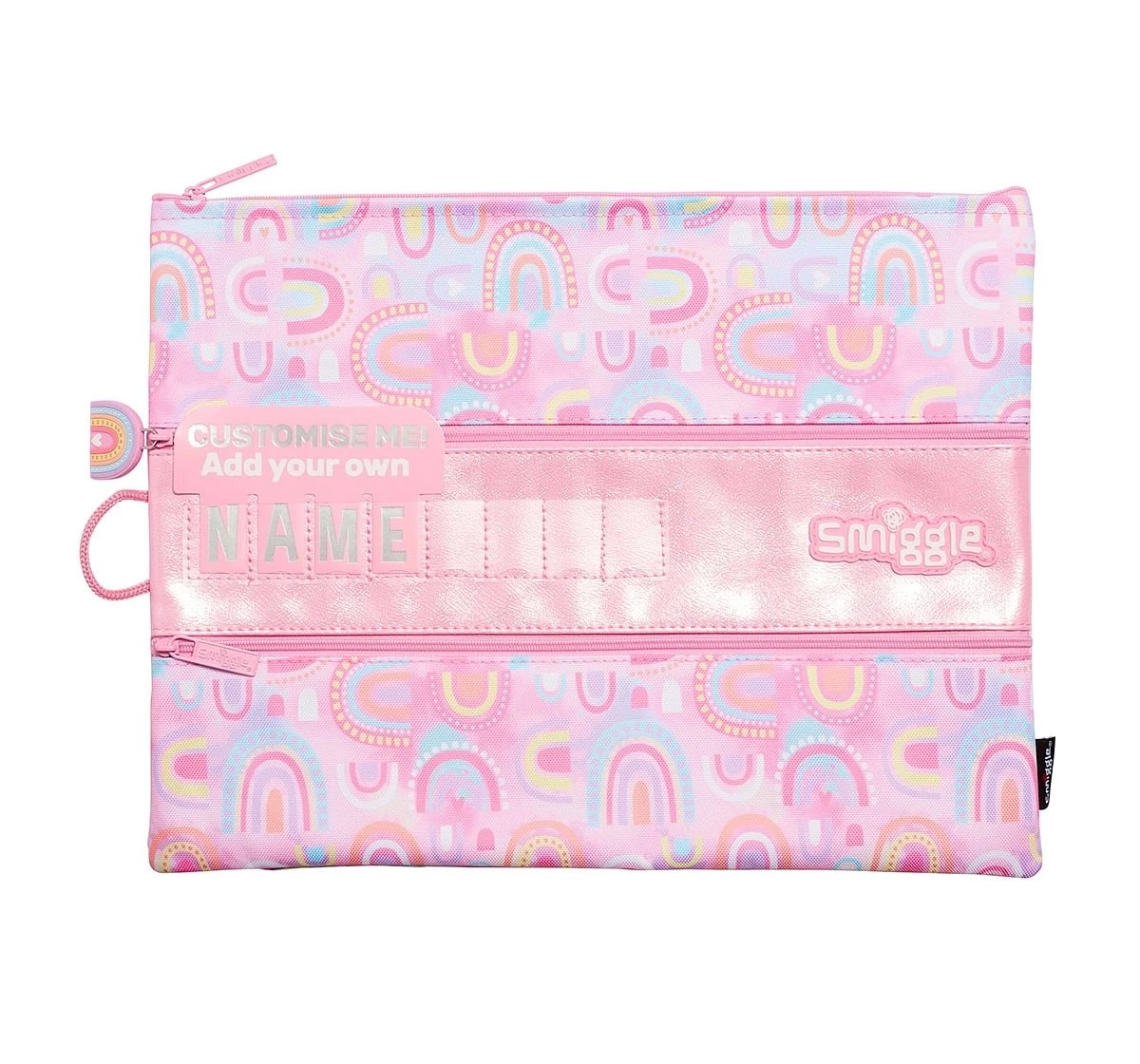 Smiggle Bright Side A4 Id Pencil Case for Kids 3Y+, Pink