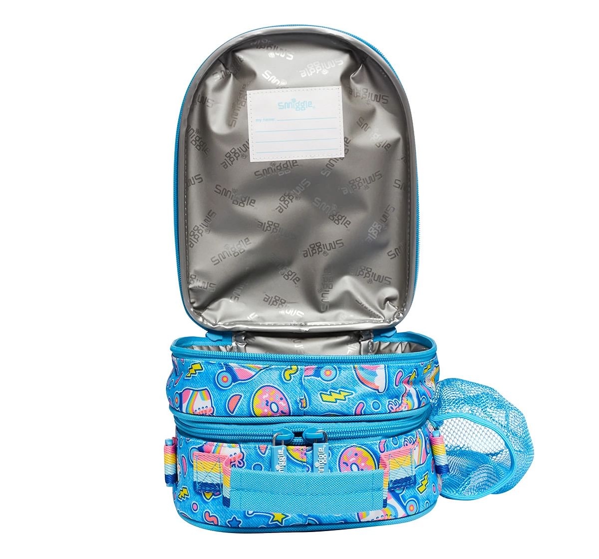 Smiggle Bright Side Hardtop Lunch Box With Strap for kids 3Y+, Multicolour