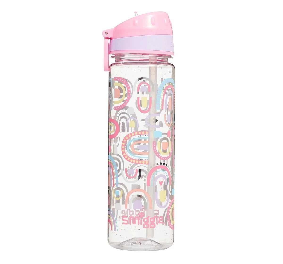 Smiggle Bright Side Drink Bottle 650ml School Wear for Kids 3Y+, Pink