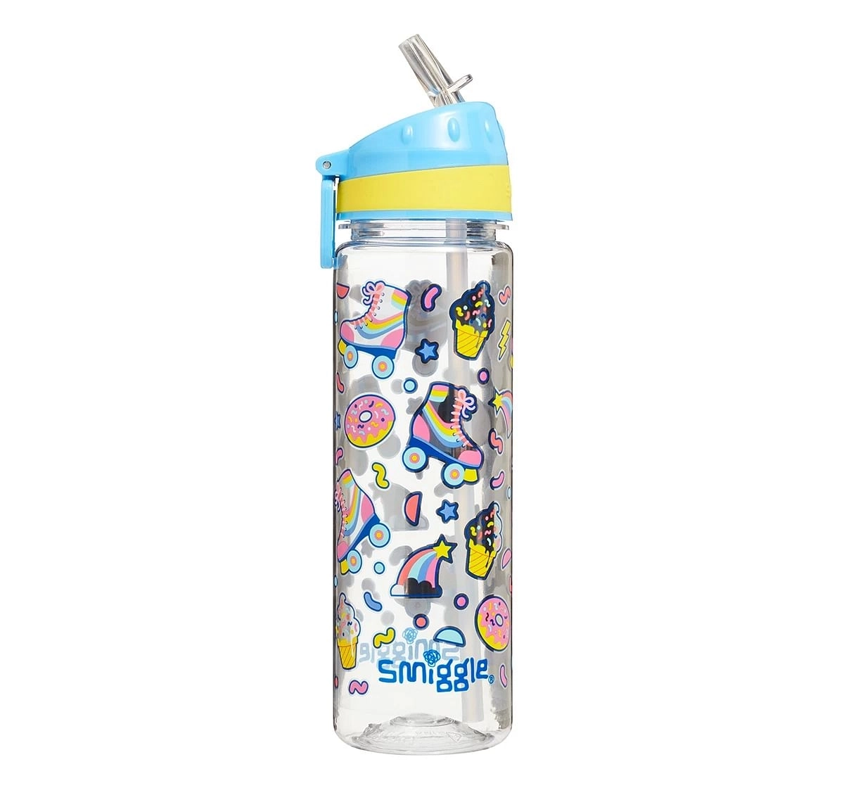 Smiggle Bright Side Drink Bottle 650ml School Wear for Kids 3Y+, Multicolour