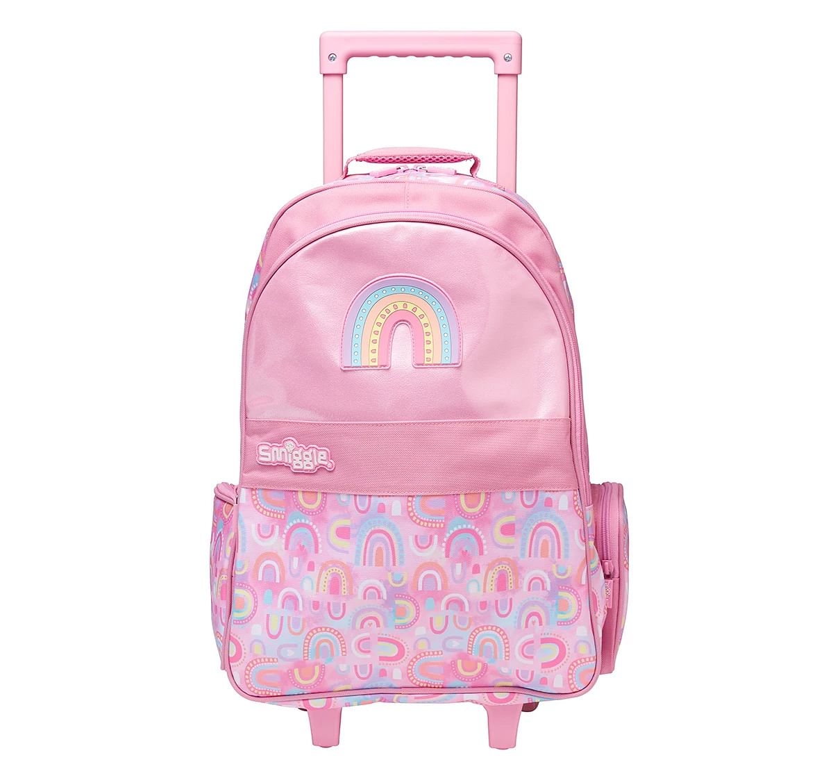 Smiggle Bright Side Trolley With Light Up Wheels for Kids 3Y+, Pink