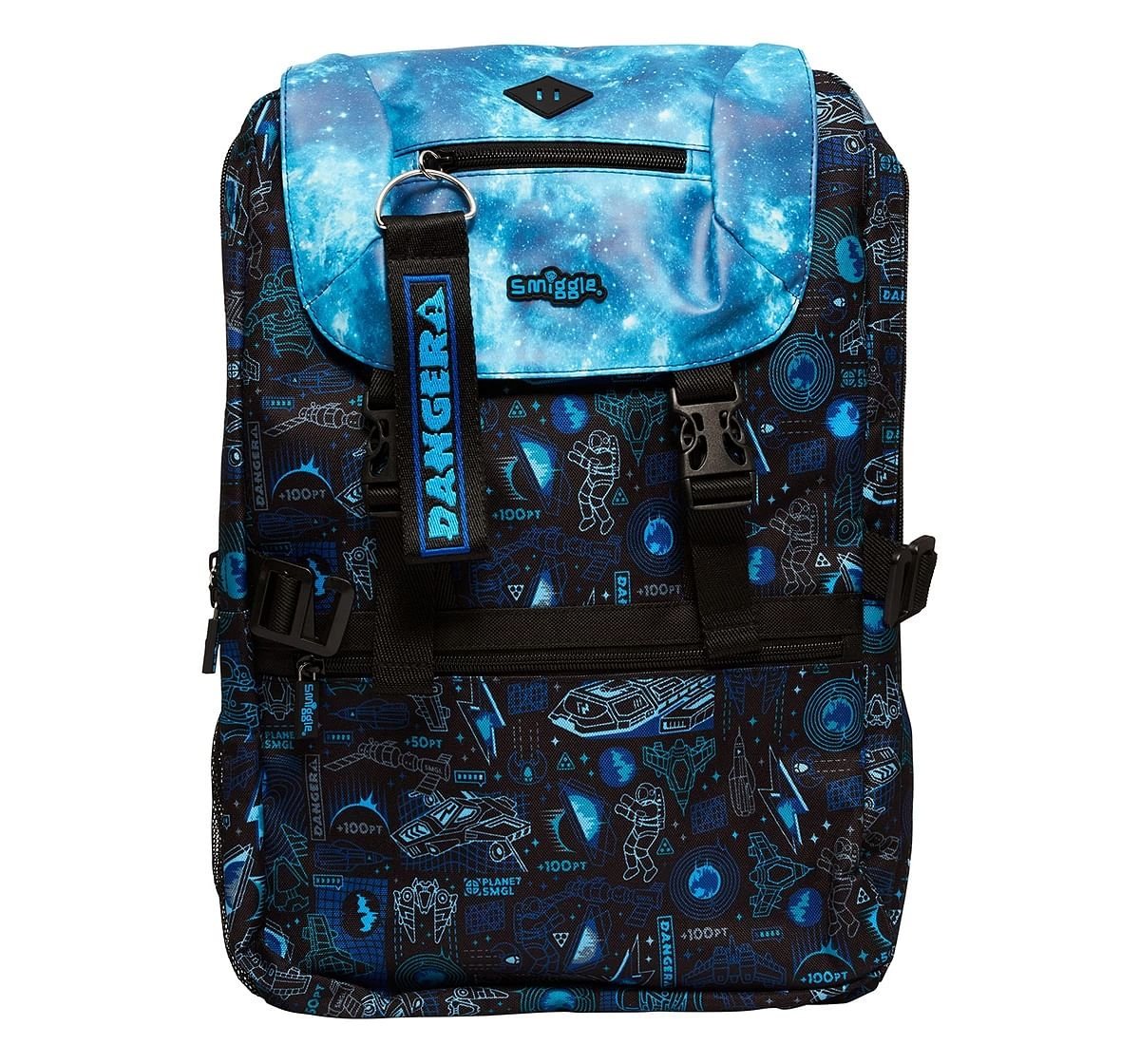 Smiggle Bright Side Foldover Attachable Colourful Printed Bag for Kids, 18 inches, 3Y+