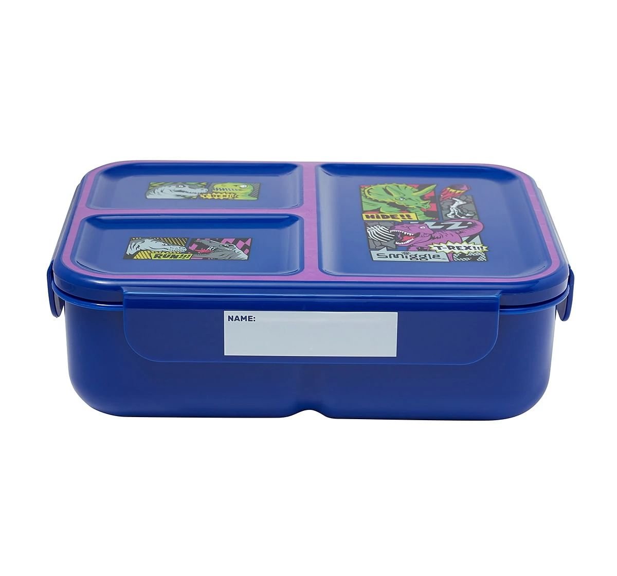 Smiggle Bright Side Trio Boost Lunch Box for Kids 3Y+, Blue