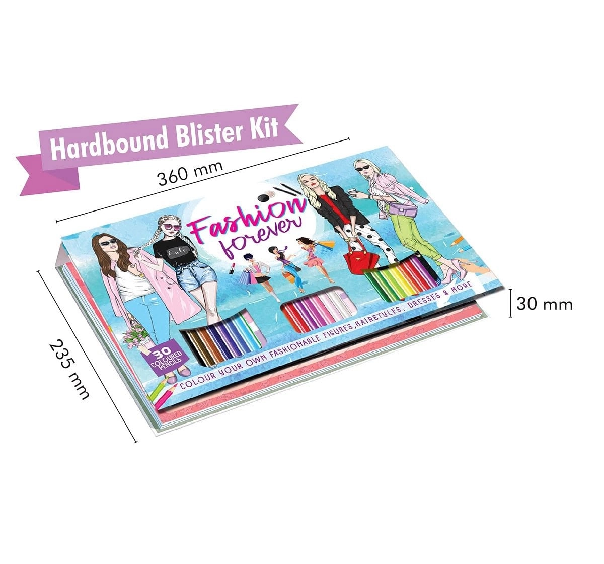 Hellofriend Books Fashion Forever Colouring Kit with Hard cover folder Multicolor 4Y+