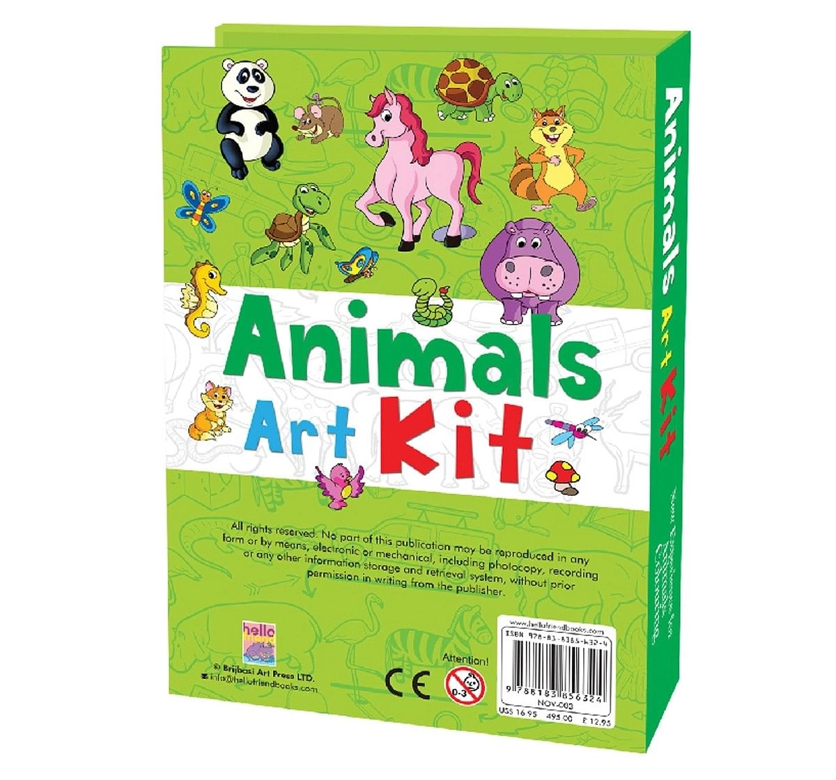 Hellofriend Books Animals Small Doodle Art Kit with Hard cover folder Multicolor 4Y+