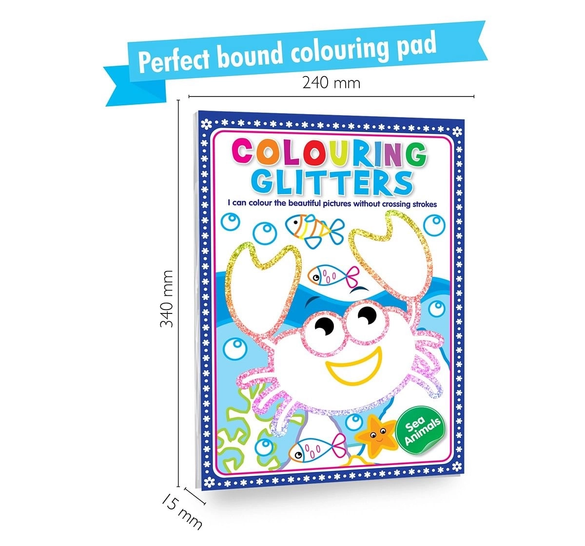 Hellofriend Books Sea Animals Colouring Glitters and Activity Board Book Multicolor 5Y+