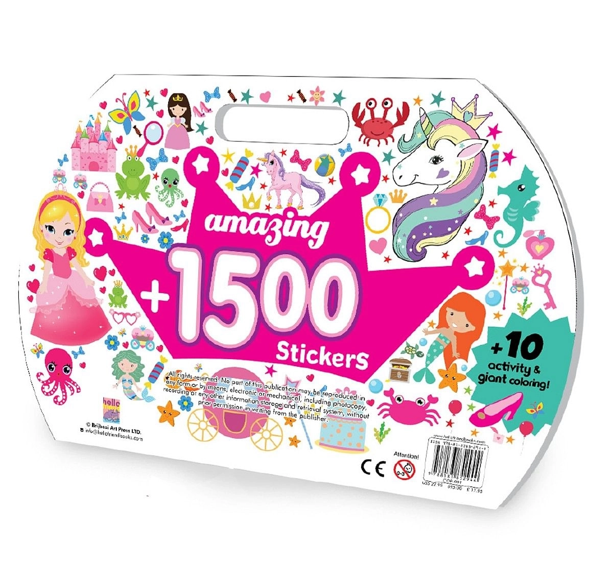 Hellofriend Books 1500 Giant Stickers Activity and Colouring Pad Multicolor 5Y+