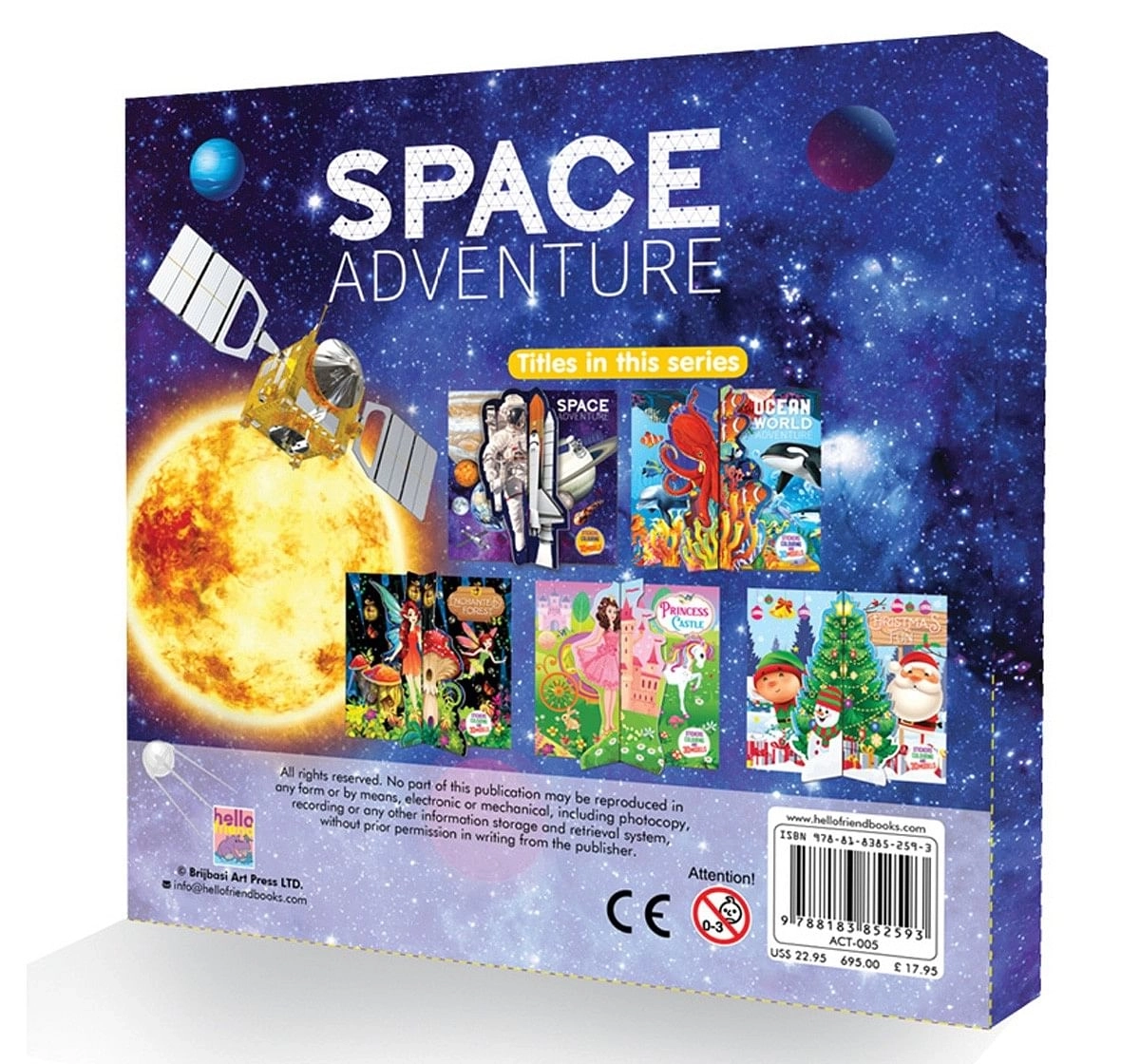 Hellofriend Books Space 3D Model Colouring Kit Soft Cover Book Multicolor 5Y+