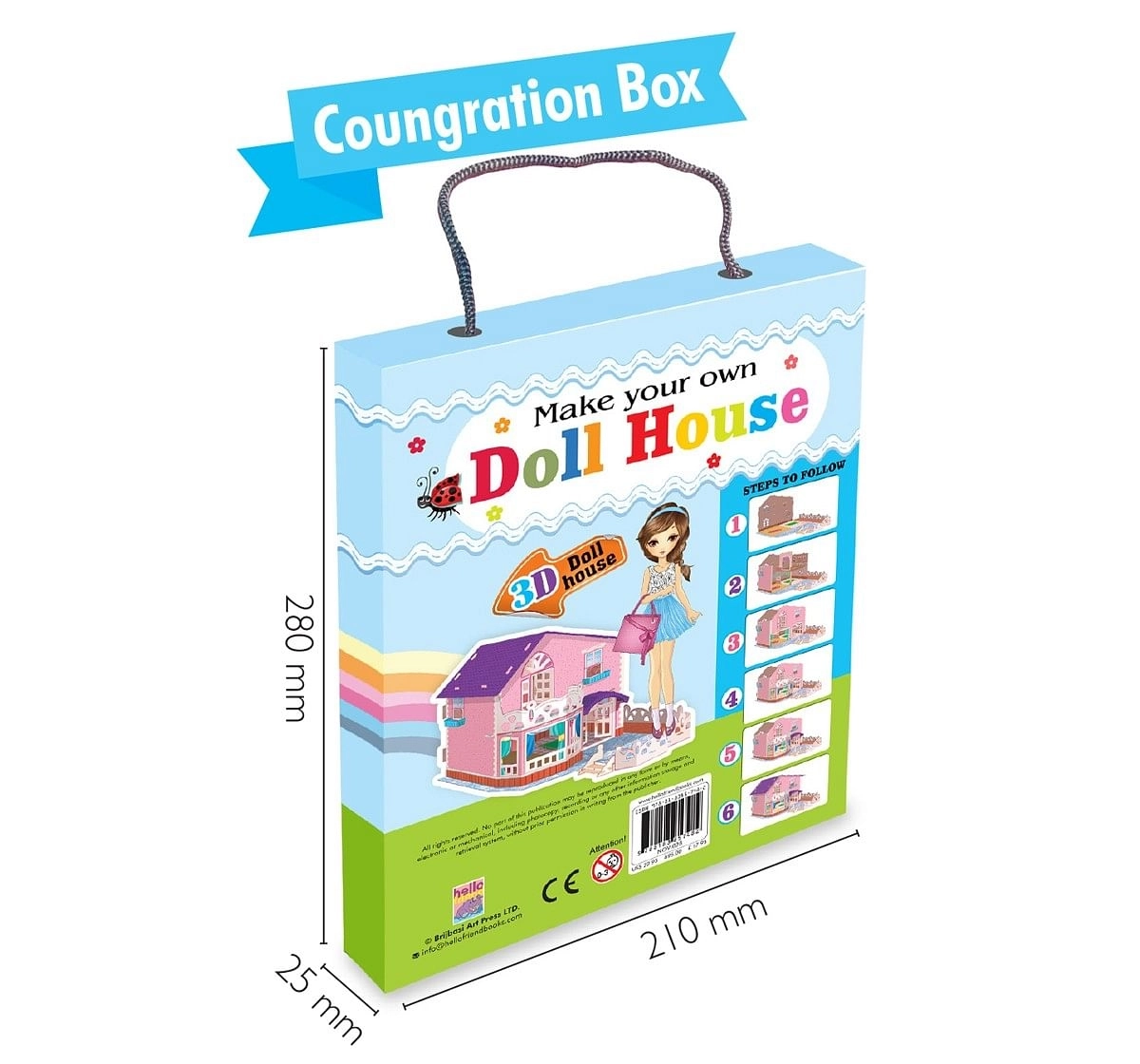 Hellofriend Books 3D Doll House Soft Cover Book Multicolor 5Y+