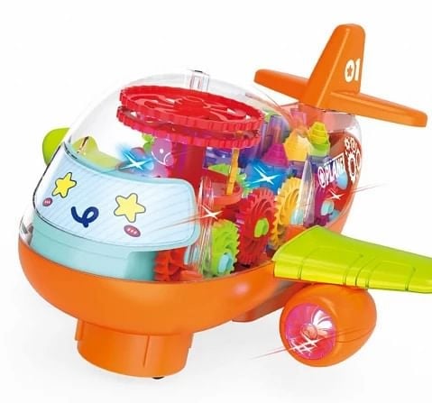 Rowan Gear Musical Plane Light & Sound Toy for Kids 2Y+, Multicolour