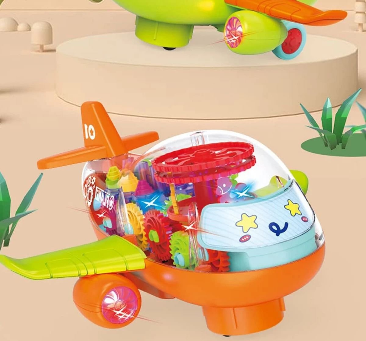 Rowan Gear Musical Plane Light & Sound Toy for Kids 2Y+, Multicolour