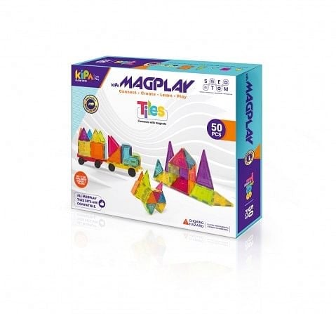 Kipa MagPlay Tiles 50 pieces Learning Educational Toy Multicolor 3Y+