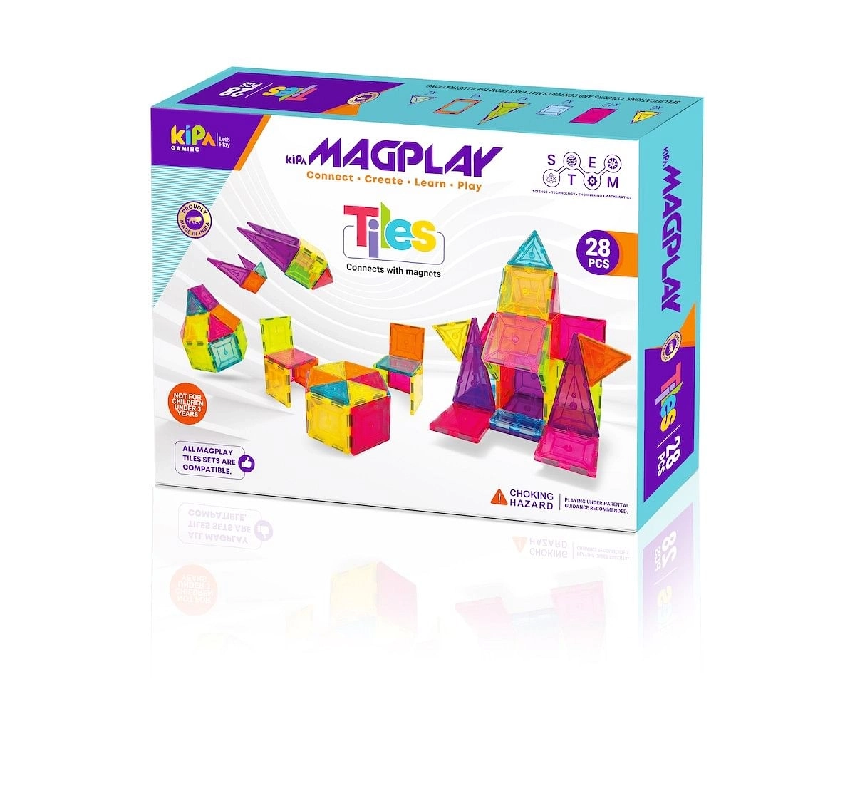 Kipa MagPlay Tiles 28 pieces Learning Educational Toy Multicolor 3Y+