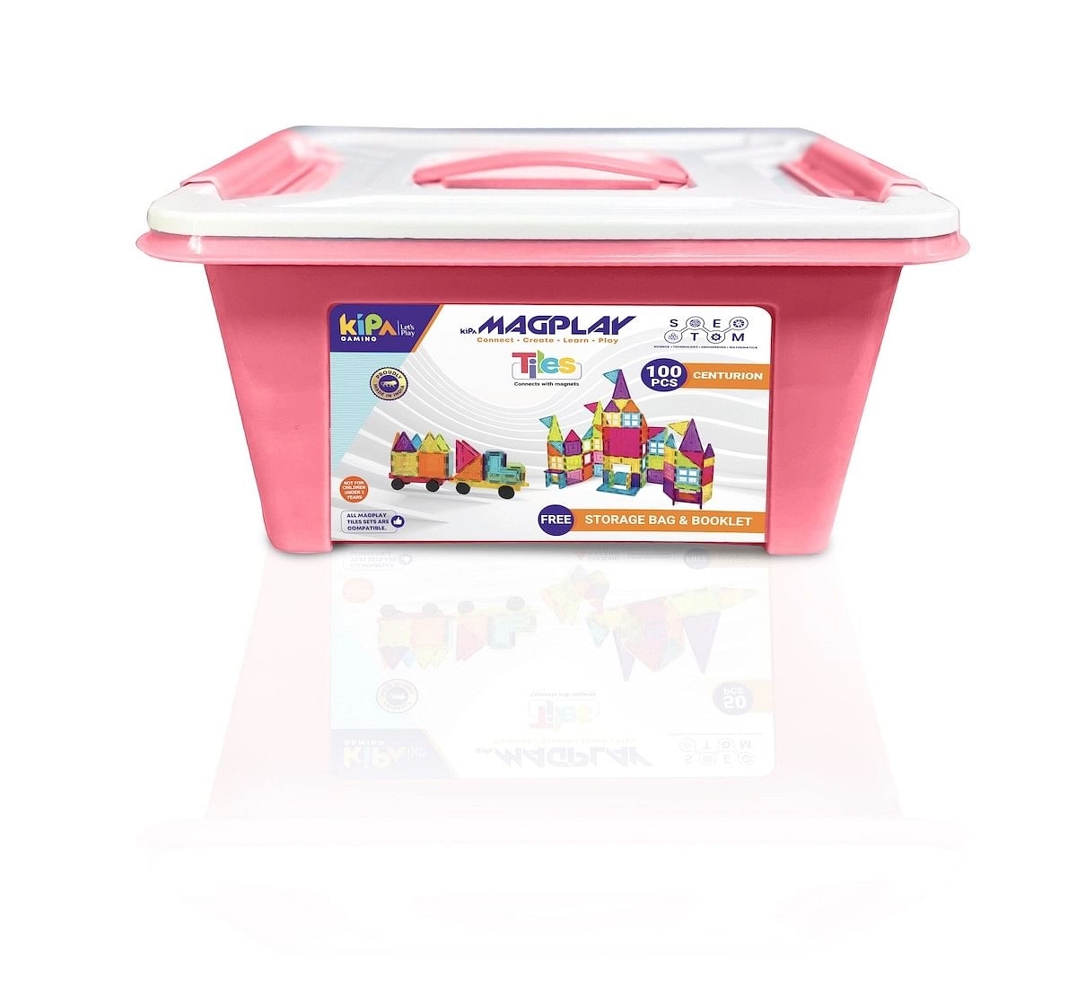 Kipa MagPlay Tiles Centurian 100 pieces Learning Educational Toy Multicolor 3Y+