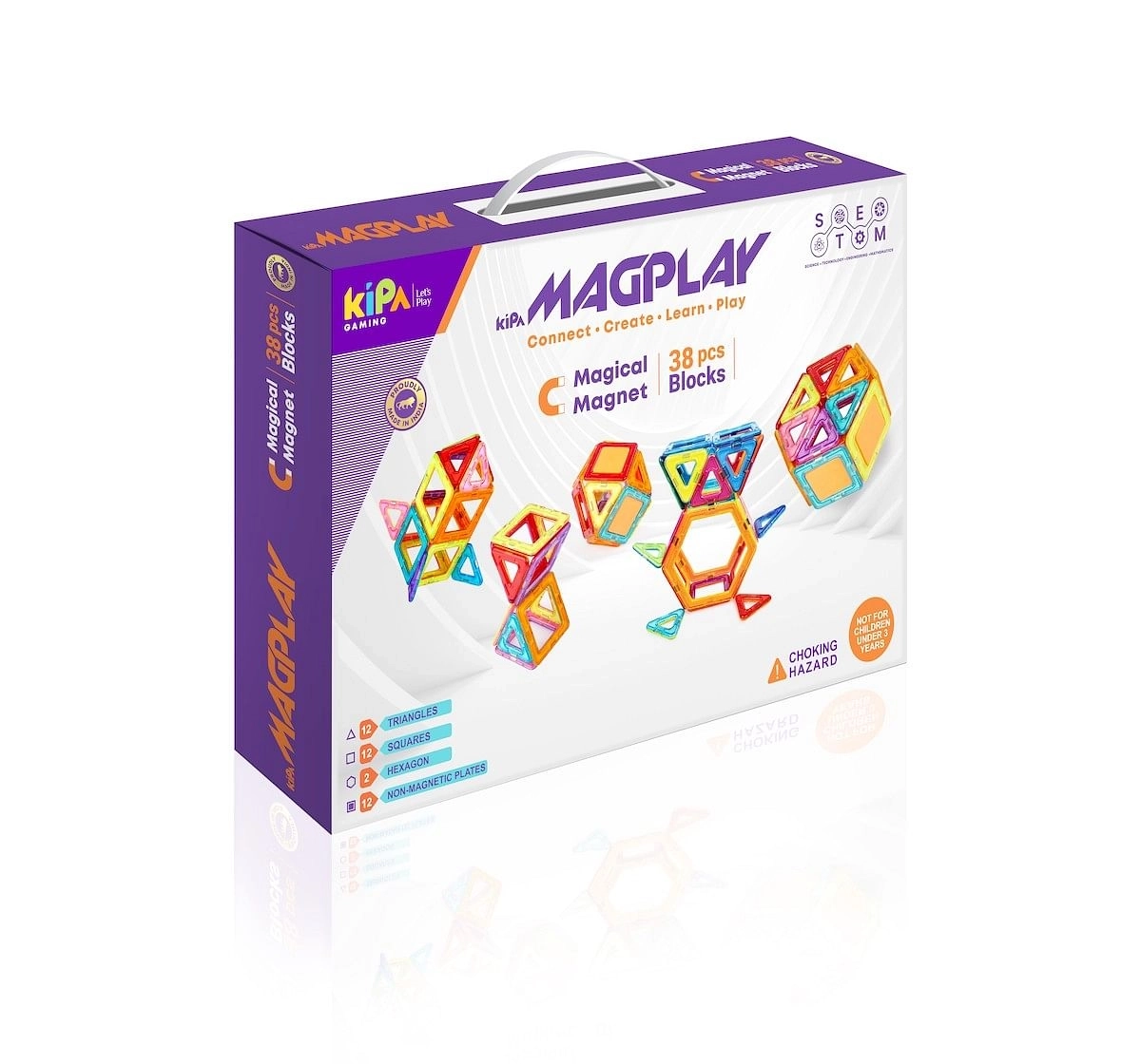 Kipa MagPlay Magnetic Blocks 38 pieces Puzzle for Great Learning Multicolor 3Y+