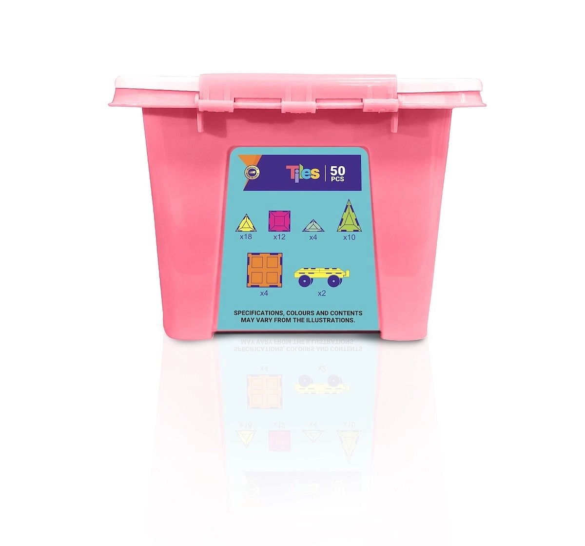 Kipa MagPlay Tiles 50 pieces Container Puzzle for Great Learning Multicolor 3Y+